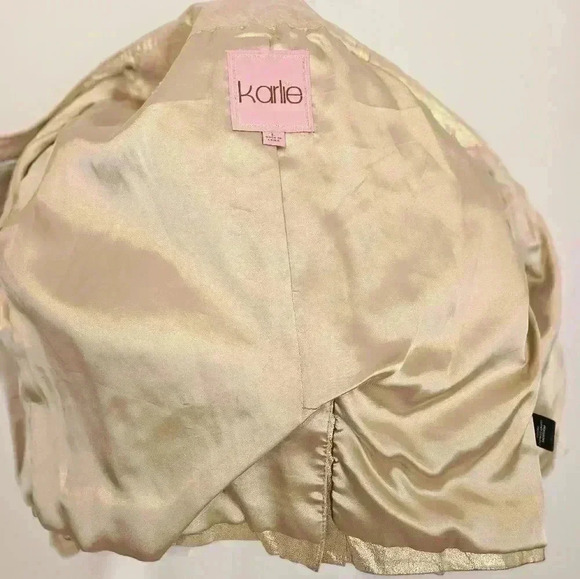KARLIE Leather Cropped Jacket Size Large - Picture 9 of 13